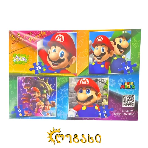 ფაზლი კომპლექტი "super mario" - მარიო