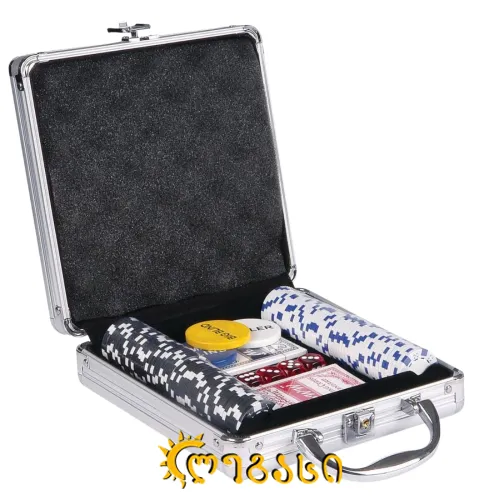 სათამაშო პოკერი 100 ჩიპით
