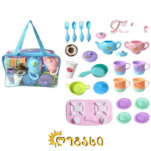 სათამაშო ჭურჭლის ნაკრები