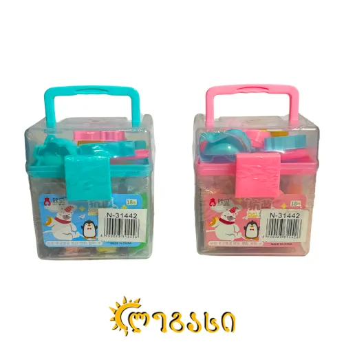 პლასტელინი Play Dough საძერწი ფორმებით (18 ფერი)