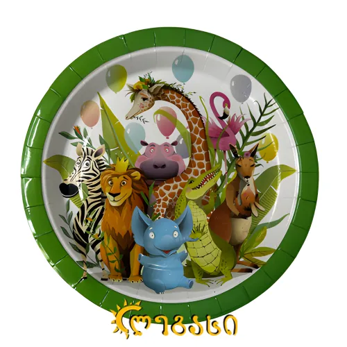 დაბადების დღის თეფში საბავშვო 10-ც.  #-9 . დიდი