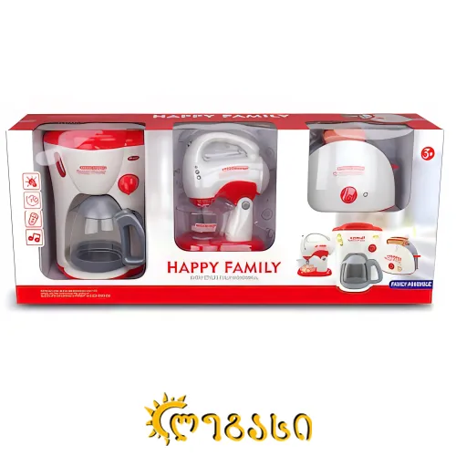 სათამაშო სამზარეულოს ნაკრები (წყლის მადუღარა/მიქსერი/ტოსტერი)