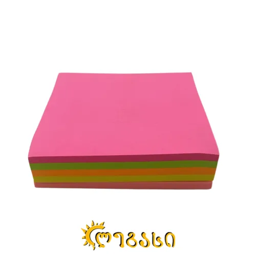 წებოვანი ფურცელი მაგიდის ფერადი 200-ც.