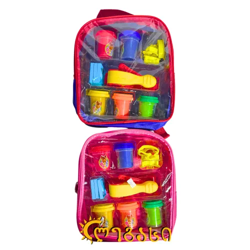 ჩანთა პლასტელინებითა და საძერწი ფორმებით 