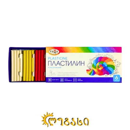 პლასტელინი (6 ფერი)