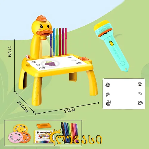 საბავშვო მაგიდა განათებით და სახატავი ნაბორით