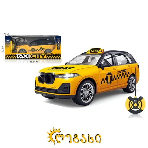 თ2508130 პლასმასის სათამაშო მანქანა ტაქსი