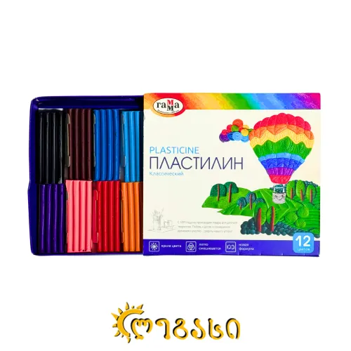 პლასტელინი (12 ფერი)