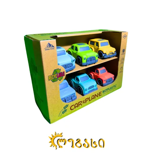 სათამაშო მანქანების ნაკრები CAR & PLANE BIOPLASTIC 