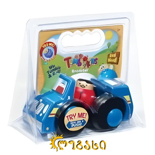 საბავშვო სათამაშო  ხის მანქანა