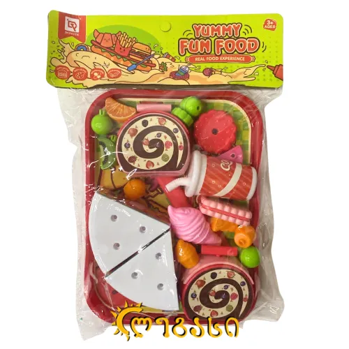 თ2506141 პლასტმასის სათამაშო საკვები ნაკრებში ტორტი