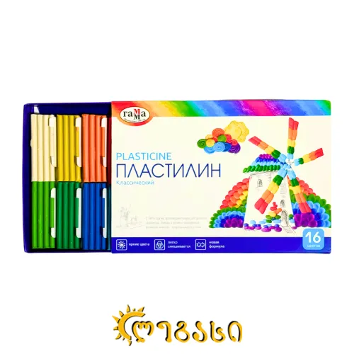 პლასტელინი (16 ფერი)