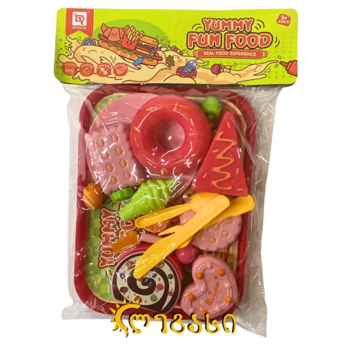 თ2506142 პლასტმასის სათამაშო საკვები ნაკრებში ტორტი