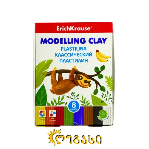 პლასტელინი (8 ფერი) MODELLNG CLAY