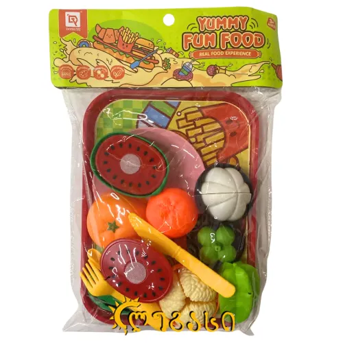 თ2506139 პლასტმასის სათამაშო საკვები ნაკრებში ხილი