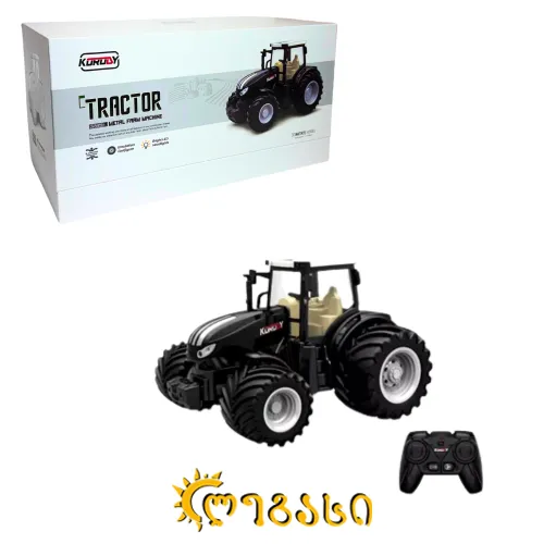 დისტანციურად (პულტით) მართვადი სათამაშო ტრაქტორი METAL FARM MACHINE 