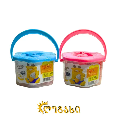 პლასტელინი საძერწი ფორმებით (12 ფერი) Dough