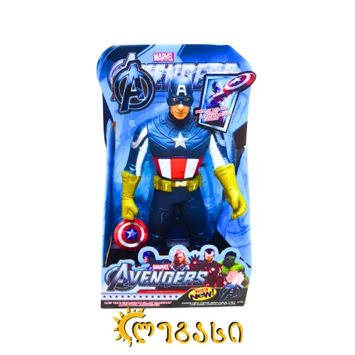 საკოლექციო ფიგურა - კაპიტანი ამერიკა SUPER HERO SERIES DOLL (CAPTAIN AMERICA) 30 სმ