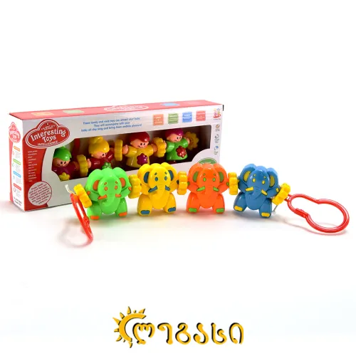 სათამაშო ჩვილი ბავშვისთვის ჩამოსაკიდი კალიასკაზე