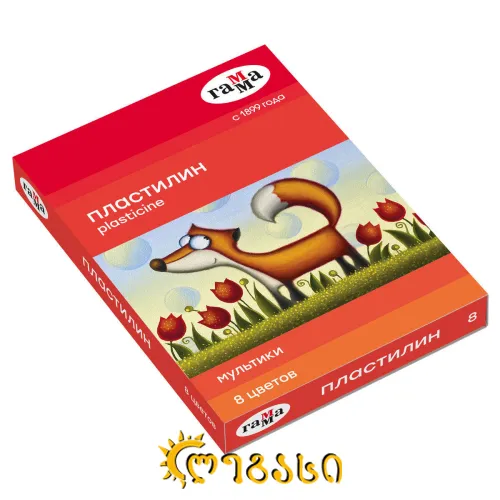 პლასტელინი (8 ფერი) 