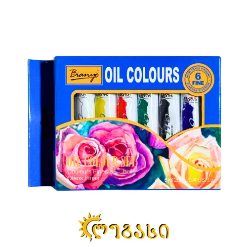 ზეთოვანი საღებავი (6 ფერი) OIL COLOUR SET