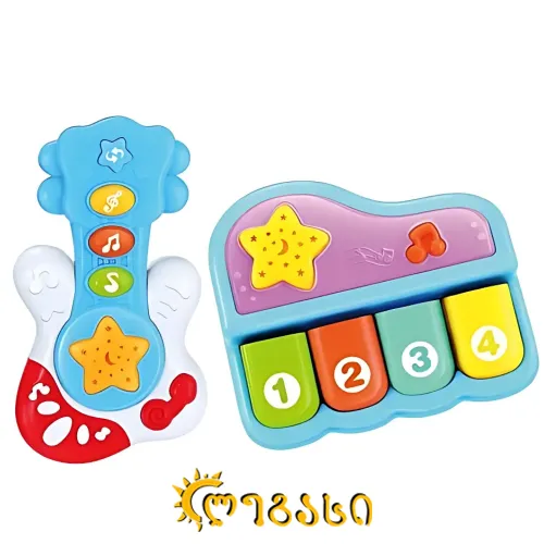  სათამაშო ჩვილი ბავშვისთვის პიანინო და გიტარა