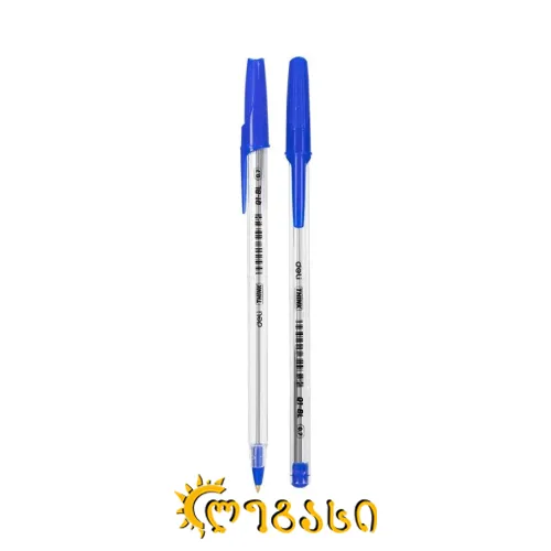 კალამი ბურთულიანი Bullet tip 0.7mm BLUE Q1-BL, DELI
