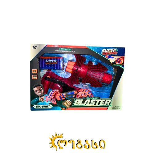 სასროლი სათამაშო სამაჯური SIX-SHOT BLASTER - SPIDER MAN