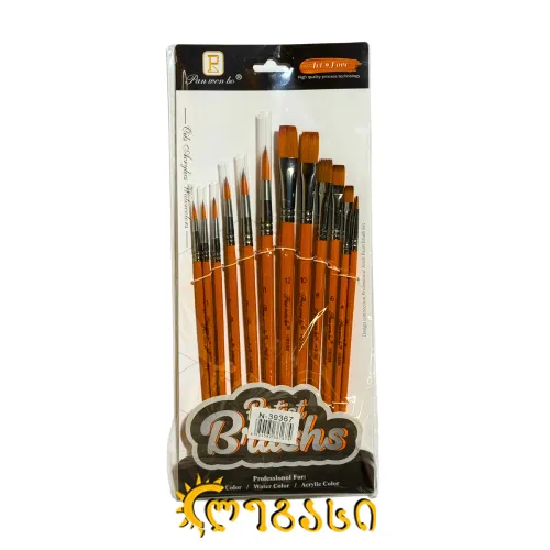 სამხატვრო ფუნჯების ნაკრები (12 ცალი) Artist Brush