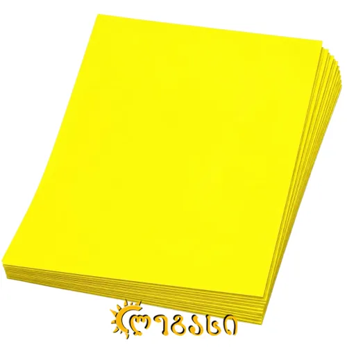 ფერადი ქარალდი A4 80G ყვითელი DELIGAO