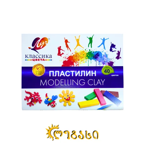 პლასტელინი (40 ფერი) LUCH "Classic"