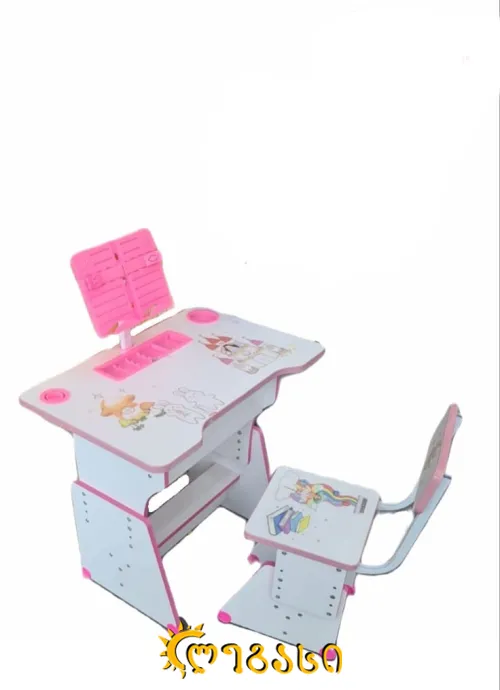 ბავშვის სამეცადინო მაგიდა სკამით