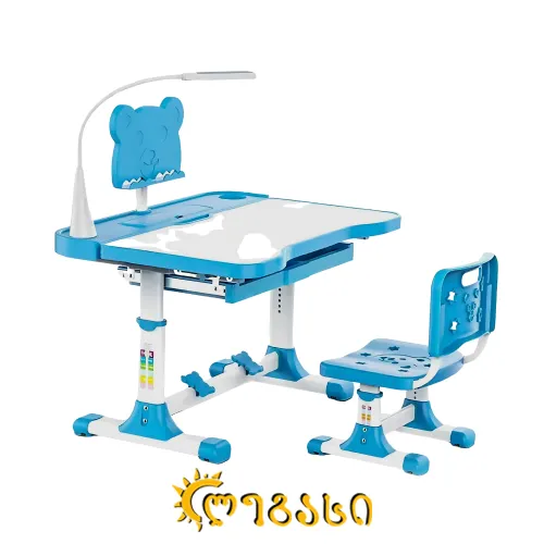 ბავშვის სამეცადინო მაგიდა სკამით