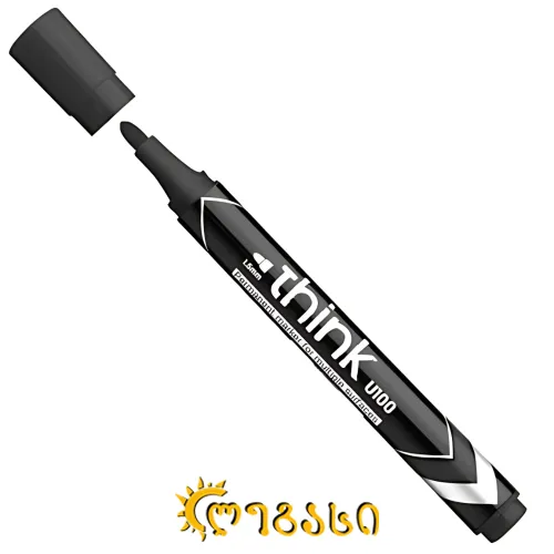 მარკერი პერმანენტული Black, DELI