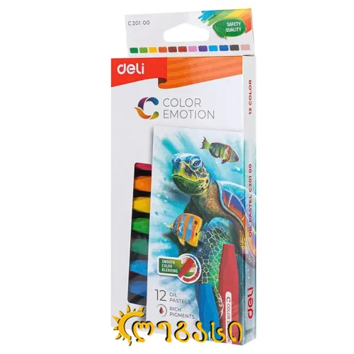 პასტელი ზეთოვანი სამხატვრო 12ფ  EC20100, DELI