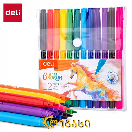 ფლომასტერი 12 ფერი