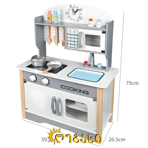 ხის სამზარეულო - ხის სათამაშო სამზარეულო ბავშვებისთვის