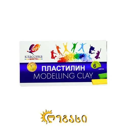 პლასტელინი (6 ფერი) LUCH "Classic"